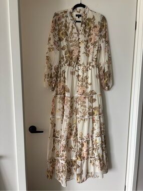 1. State Cream Maxi Dress with Blush and Olive Floral Print
